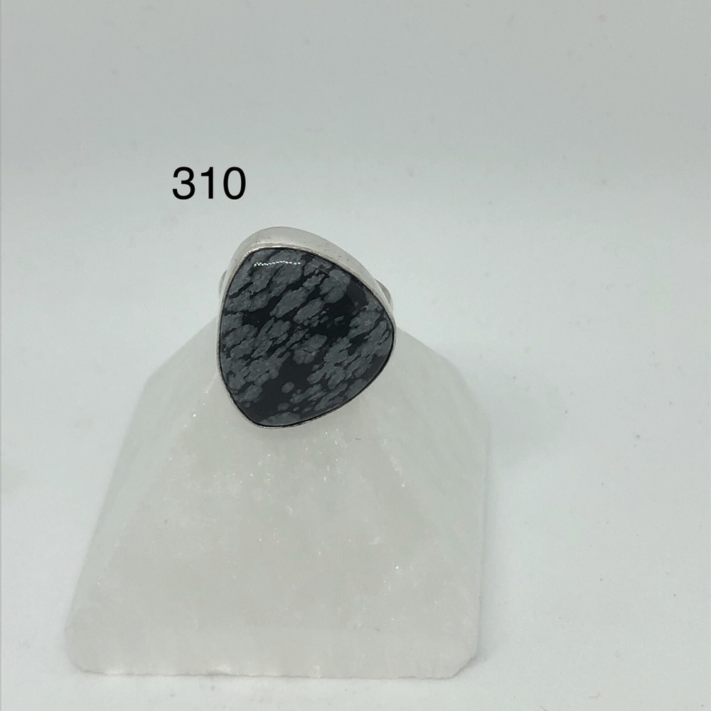 Snowflake Obsidian Ring